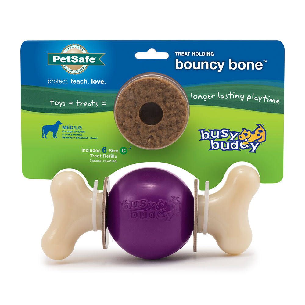 PetSafe Busy Buddy Bouncy Dog Bone Toy - Medium & Large