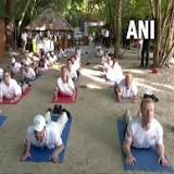 G20 event: Heads of foreign missions perform Yoga at beach in Andaman and Nicobar islands