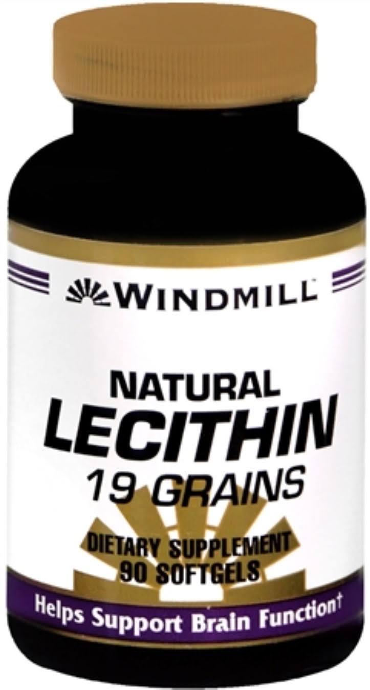 Windmill Lecithin Supplement - 19 Grains, 90 Softgels
