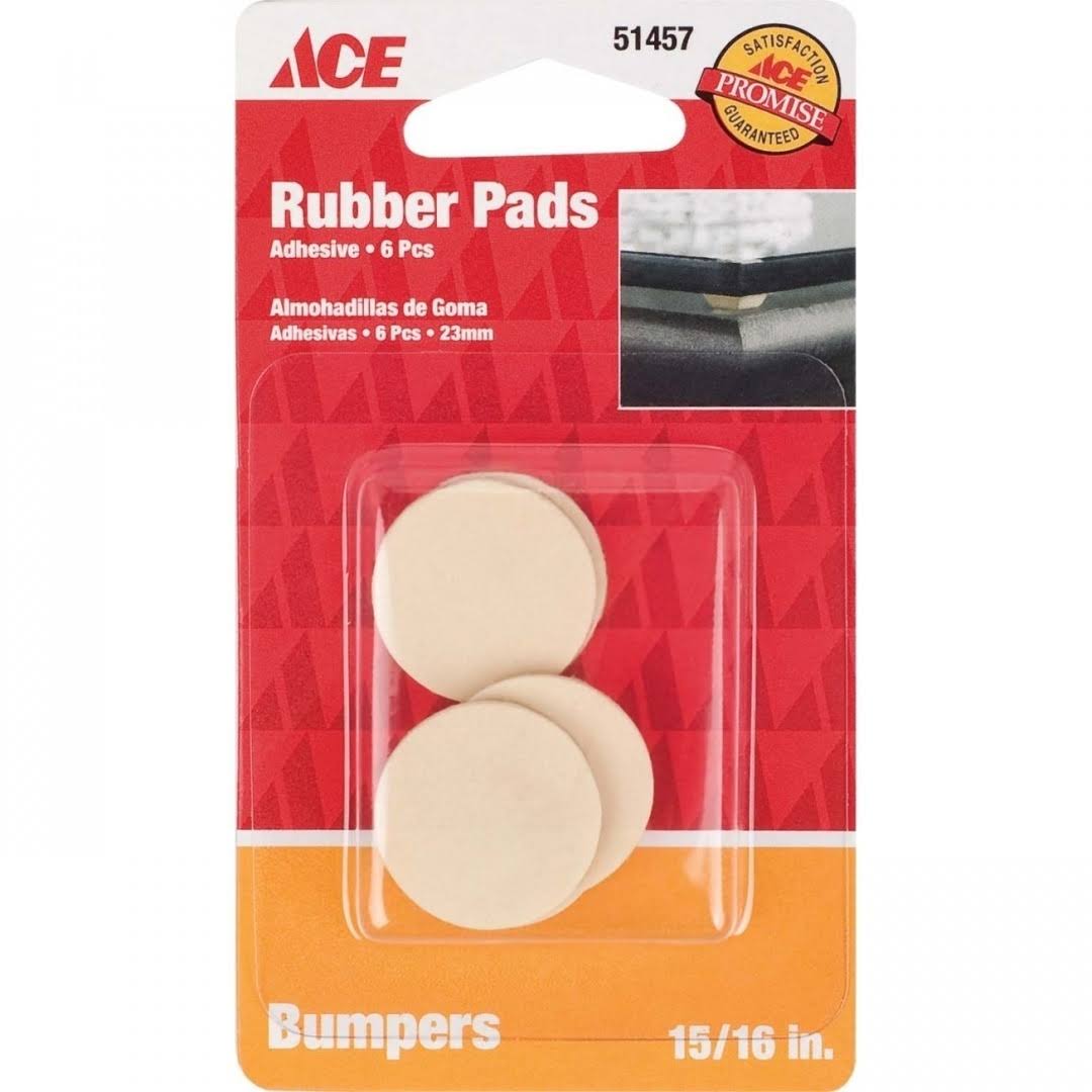 Ace Rubber Pads - 15/16 in, 6 ct