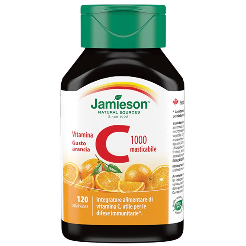 Jamieson Vitamin C 500mg Chewable Tablets - Tangy Orange, x120