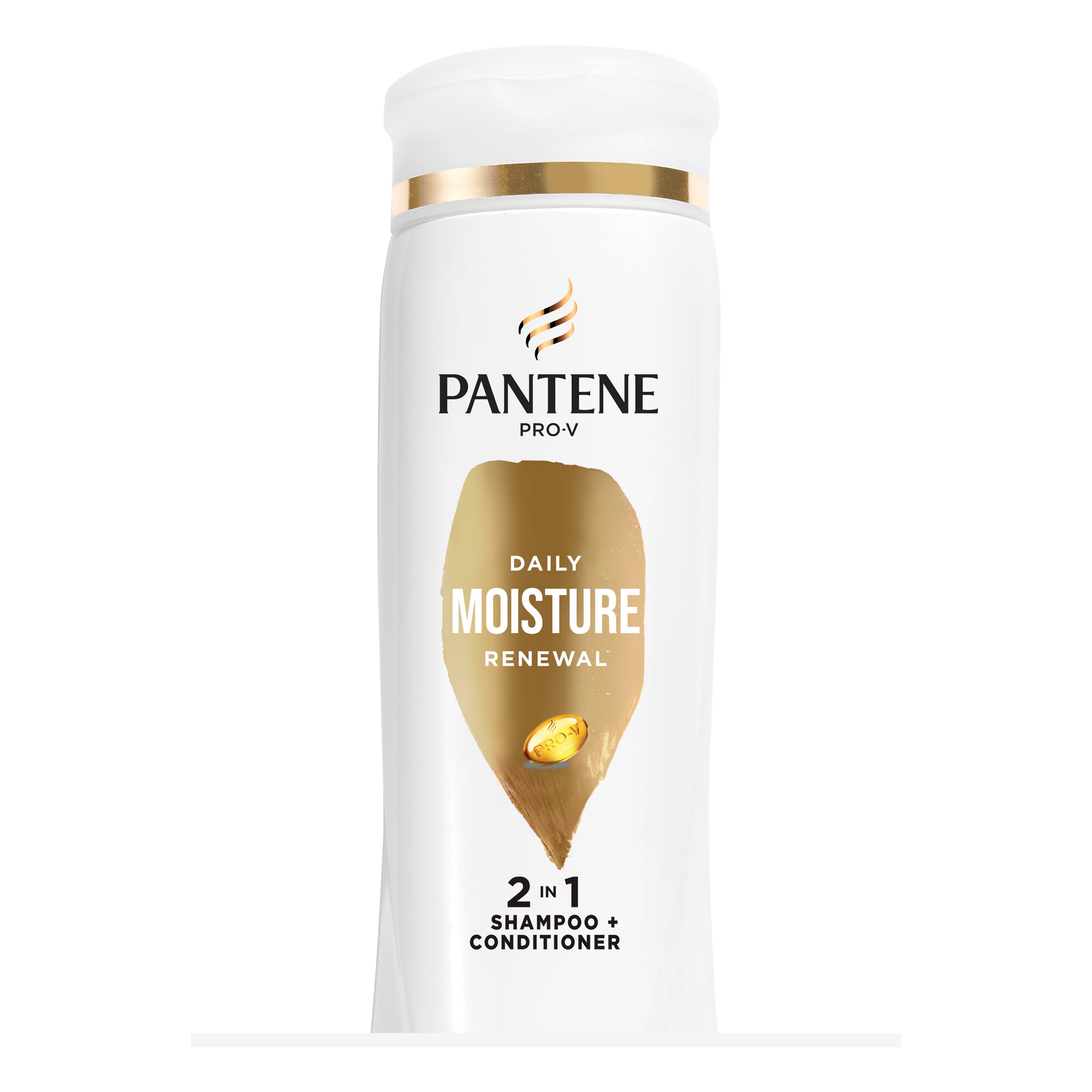 Pantene Pro-V Shampoo + Conditioner, 2 in 1, Daily Moisture Renewal - 355 ml