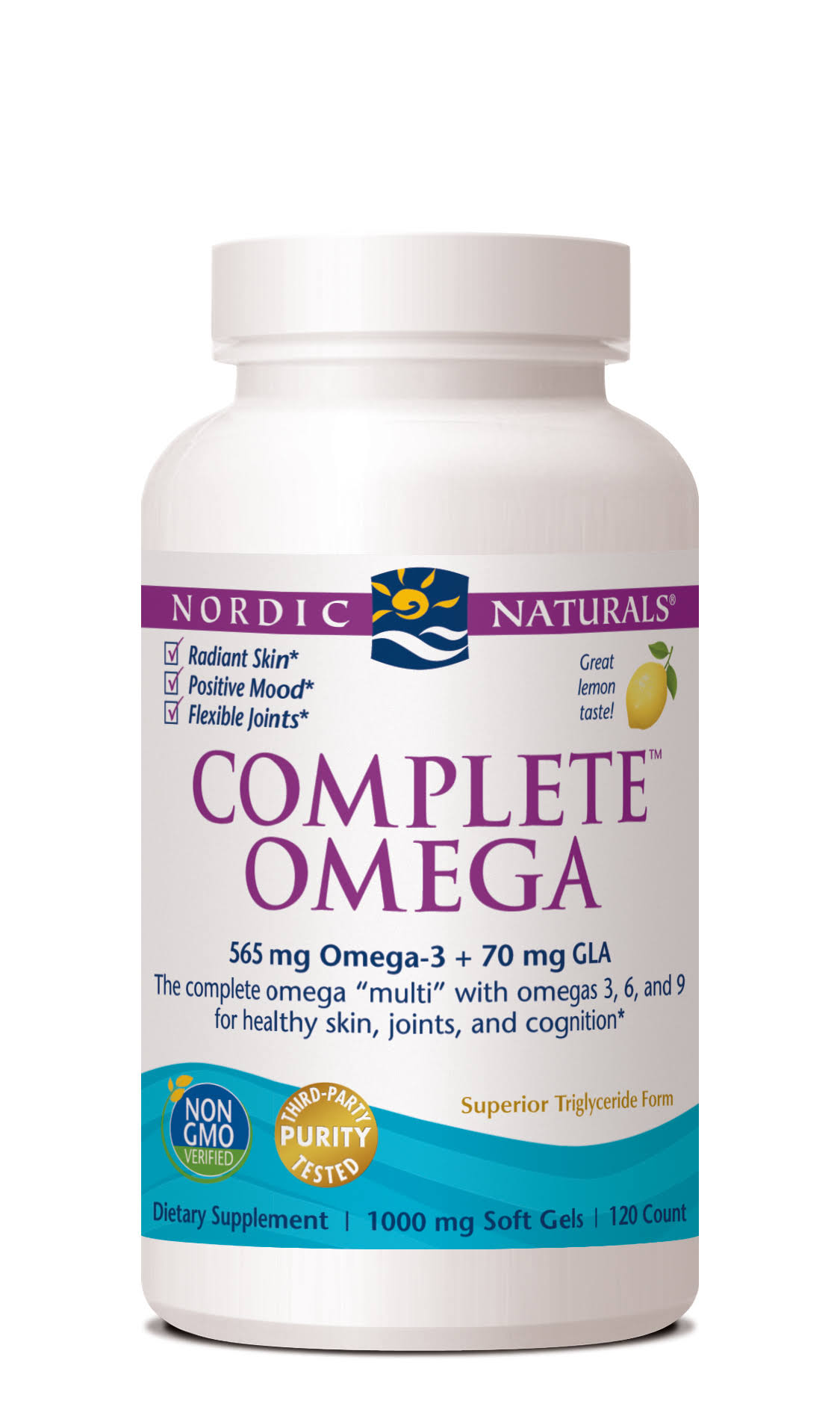 Nordic Naturals Complete Omega - 120 Softgels, Lemon