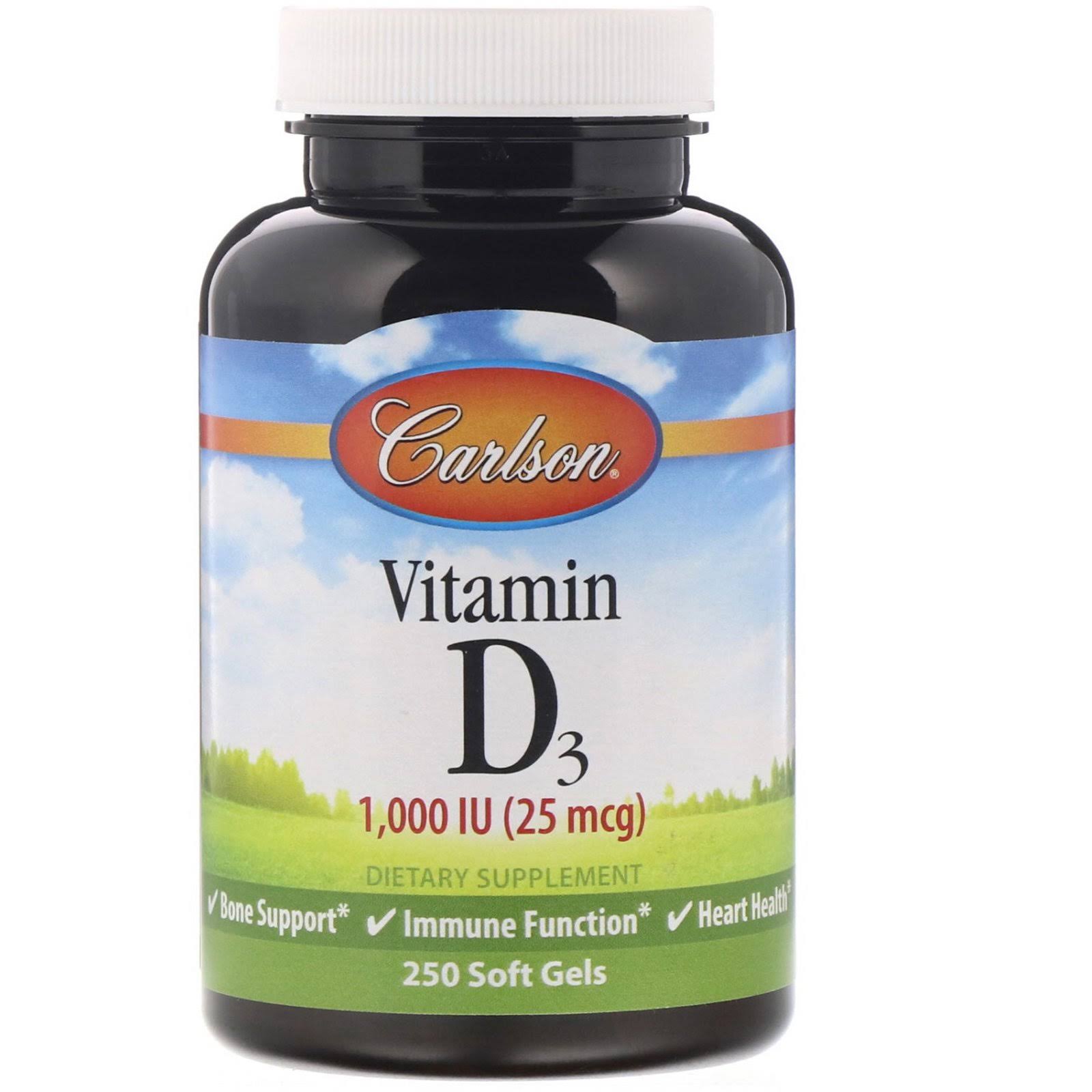 Carlson Labs Vitamin D3 - 1000 IU, 250 Softgels