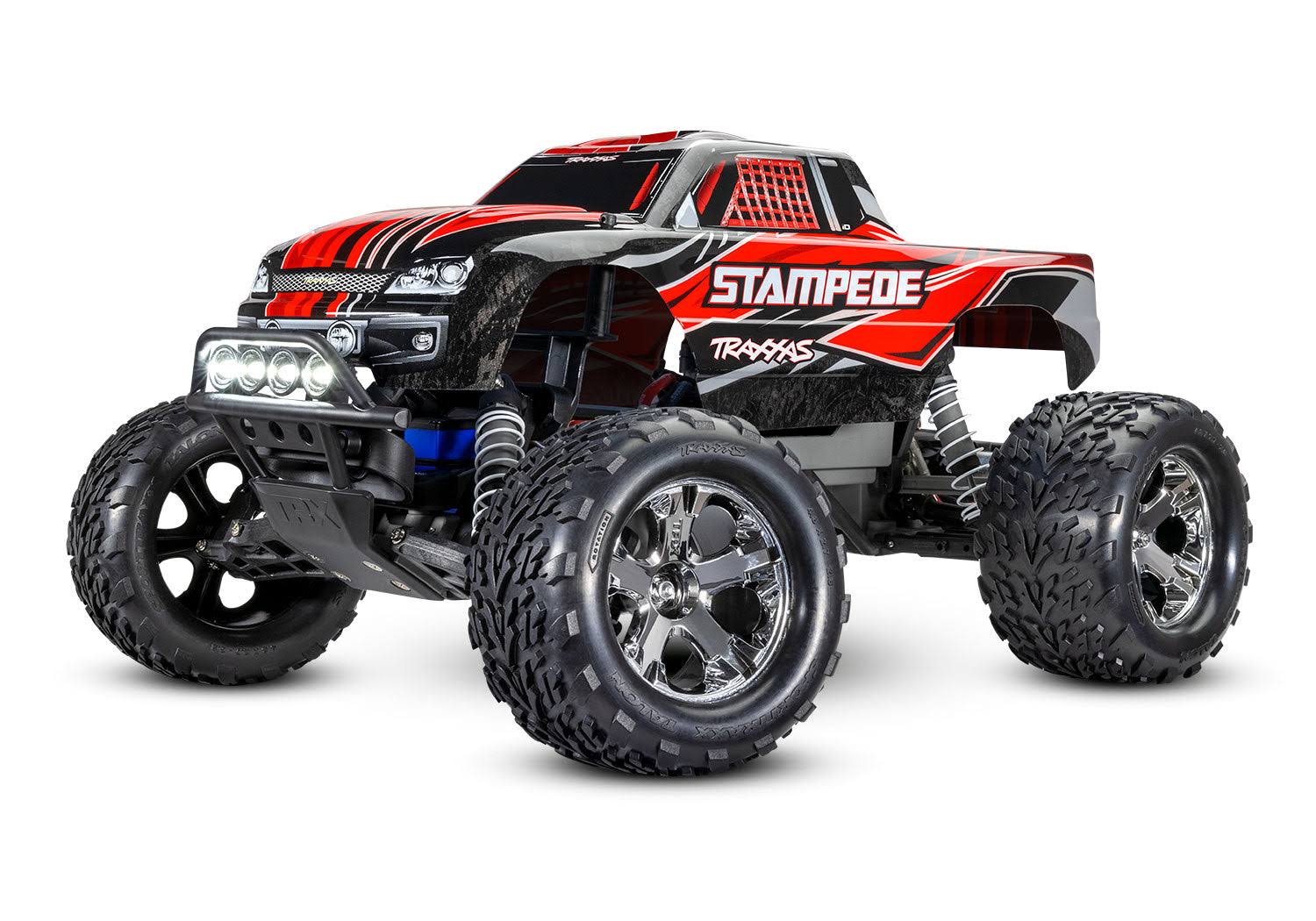 Traxxas Stampede 1/10 2wd XL-5 With Charger Battery & LED Lights Red