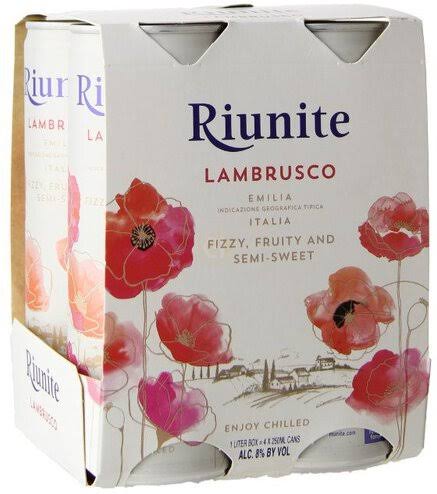 Riunite Lambrusco, Emilia, Italia - 4 pack, 250 ml cans