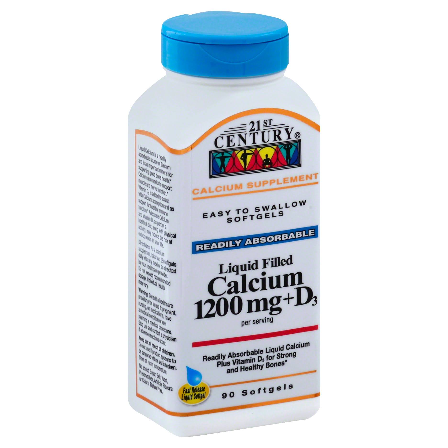21st Century Calcium + D3, 1200 mg, Softgels - 90 softgels