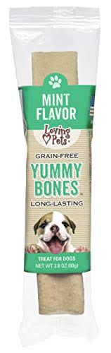 Loving Pets Mint Yummy Bone Singles for Dogs, Pack of 15 Individually