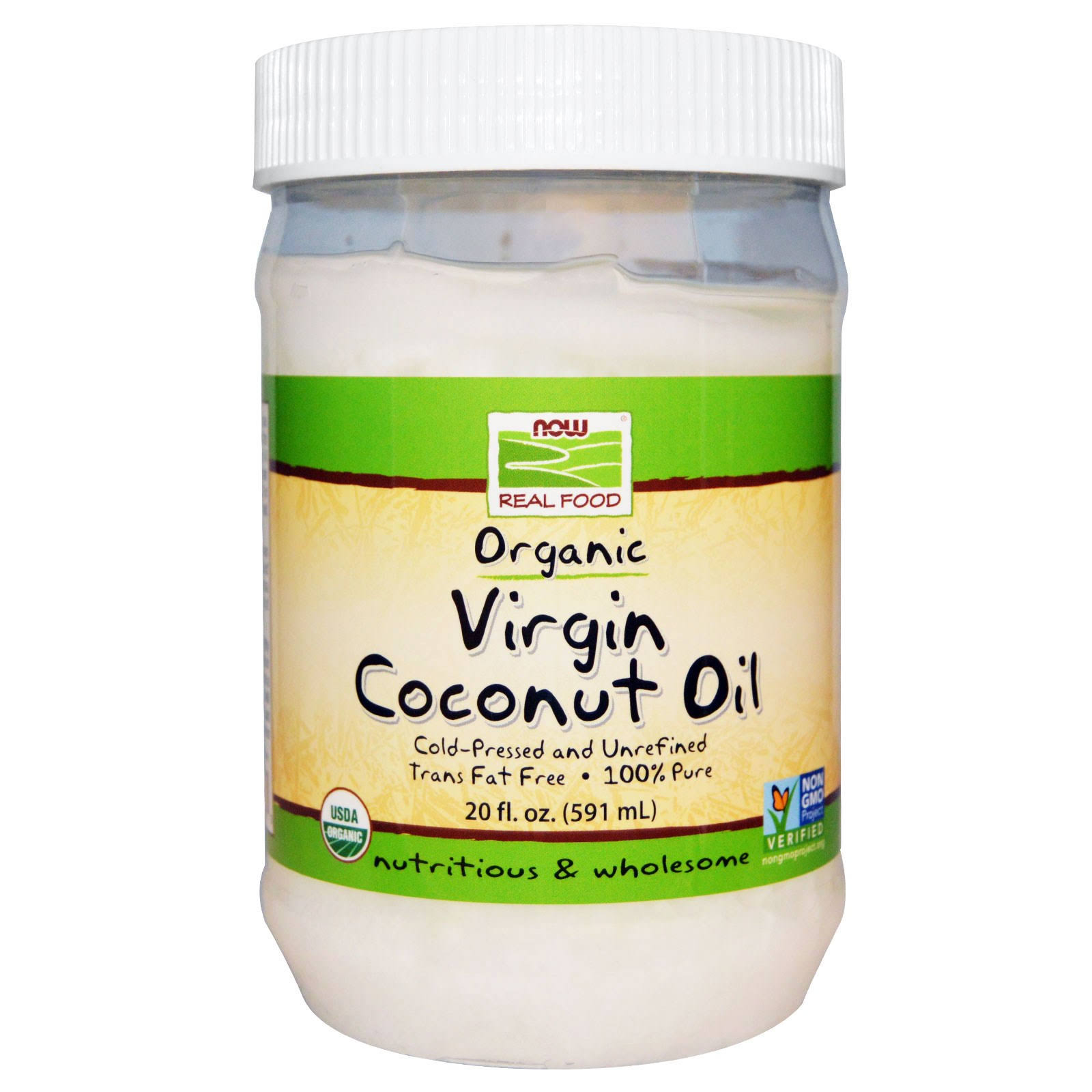Now Foods, Organic Virgin Coconut Oil, 20 FL oz (591 ml)