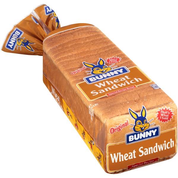 Bunny Bread Original Wheat Sandwich Special Recipe Bread