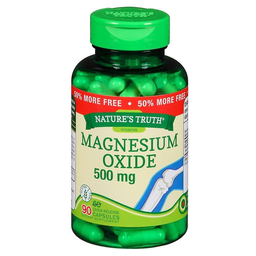 Nature's Truth Magnesium Oxide Supplement - 500mg, 90 Capsules