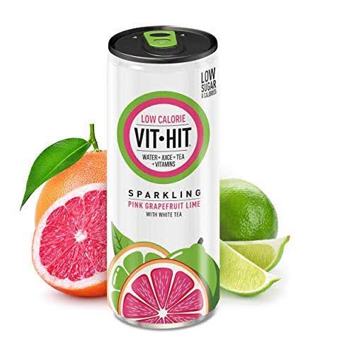 VIT HIT Sparkling - Pink gapefruit & Lime White Tea Vitamin Drink (...