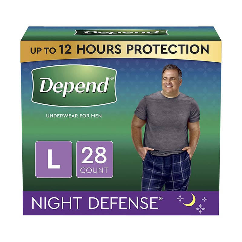 Depend Night Defense Incontinence Underwear for Men, Overnight, Dispos