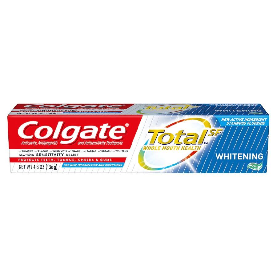 Colgate Total SF Whitening Toothpaste Gel 4.8 oz