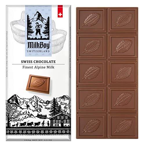 Milkboy Swiss Chocolate Bars - Premium Swiss Alpine Milk Chocolate Bar