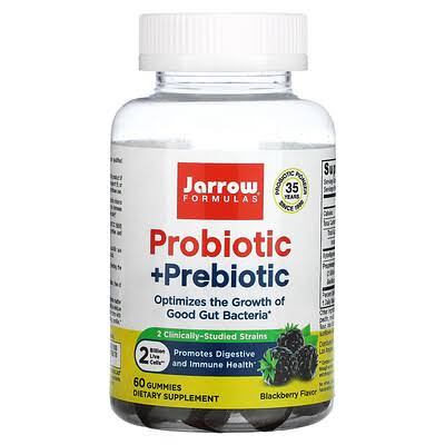 Jarrow Formulas, Probiotic + Prebiotic, Blackberry, 2 Billion, 60 Gummies