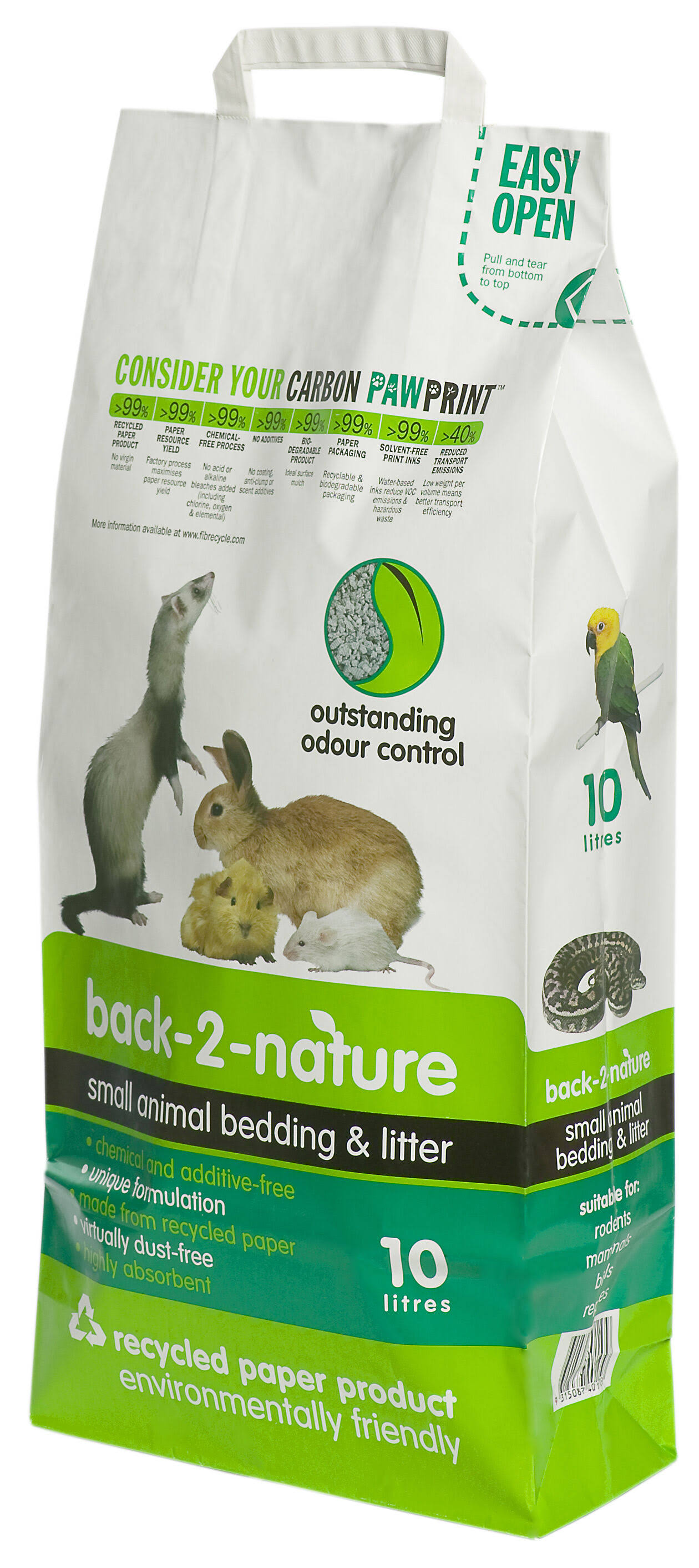 Fibrecycle Back-2-Nature Small Animal Bedding & Litter - 20l