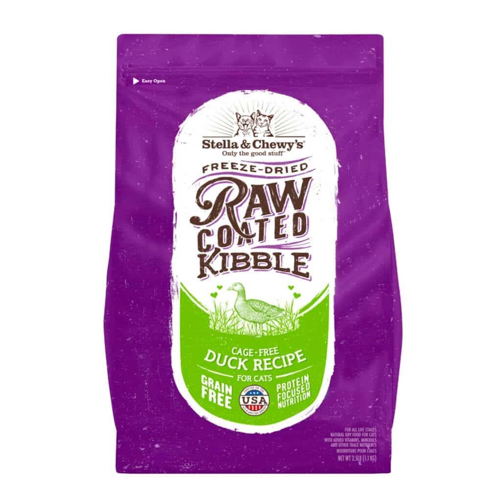 Raw Coated - Cat Kibble, Cage-Free Duck Recipe 5 lb