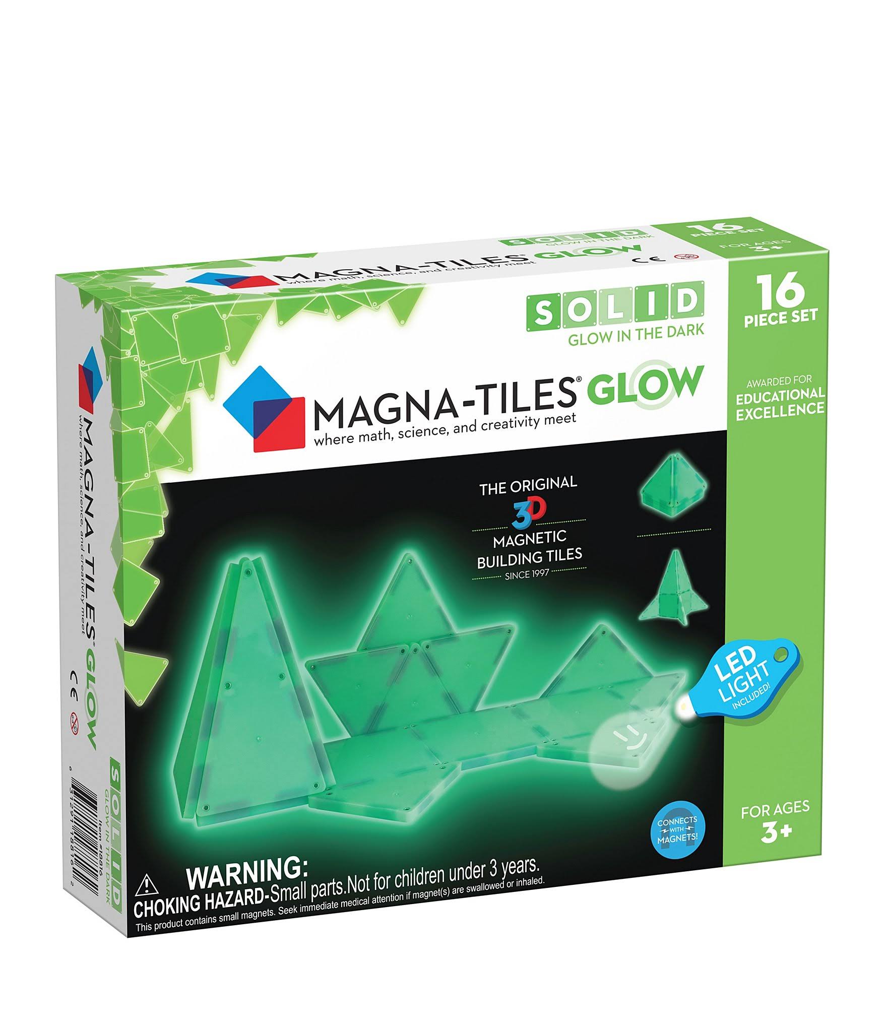 Magna-Tiles Glow In The Dark Set, The Original Magnetic Building Tiles