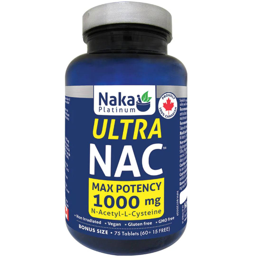 Naka Platinum Ultra NAC Max Potency 1000mg Tablets