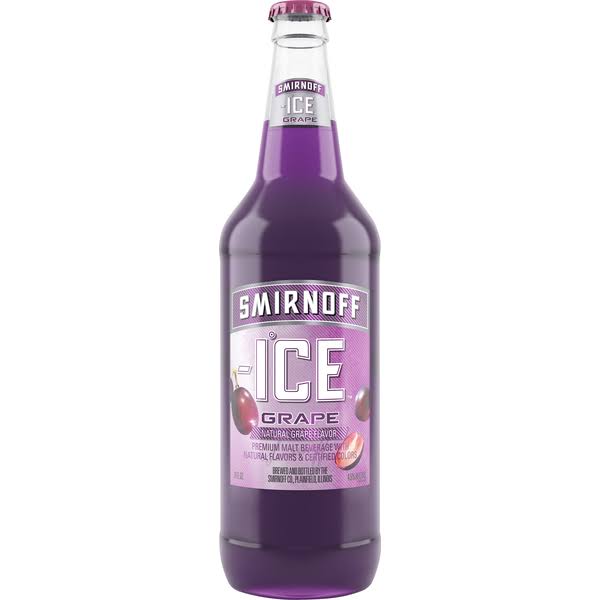 Smirnoff Ice Malt Beverage, Grape - 24 fl oz