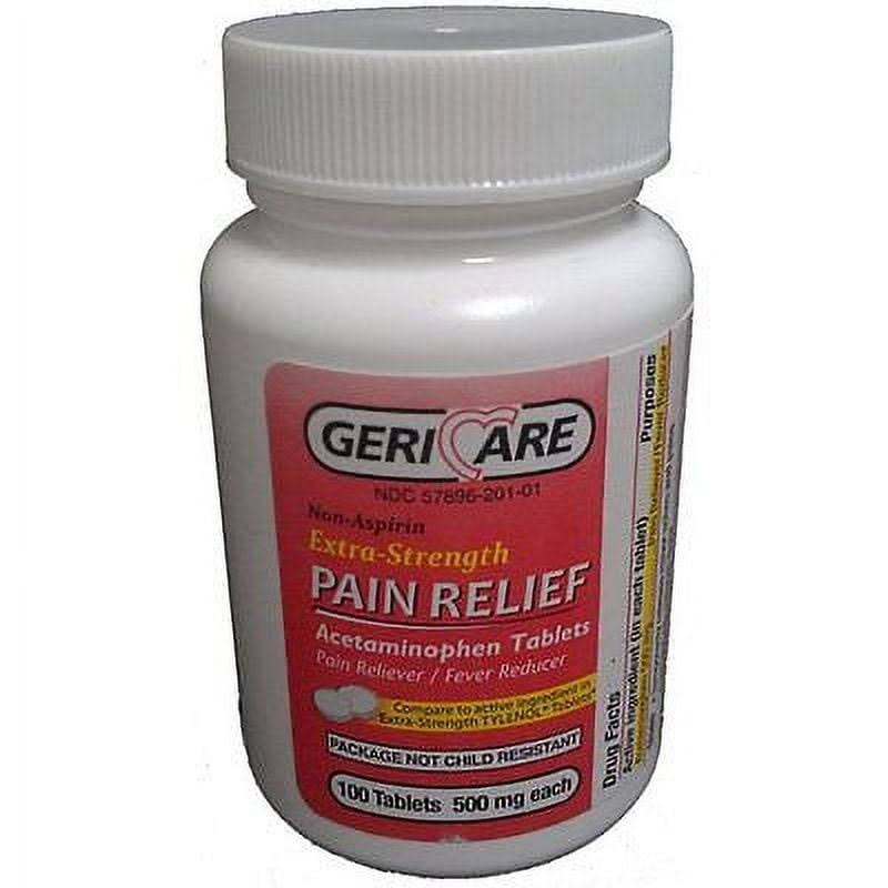 Extra Strength Pain Relief Acetaminophen Tablets - 500mg, 100ct