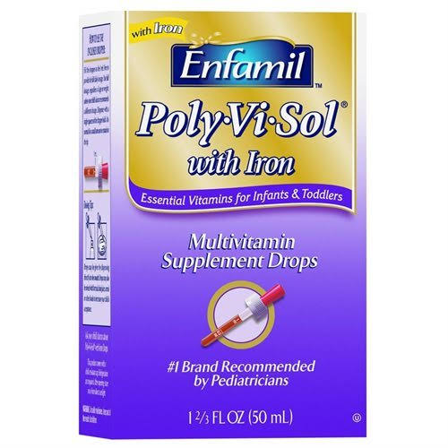 Enfamil Poly ViSol Infants and Toddlers Multivitamin Supplement Drops - with Iron, 50ml