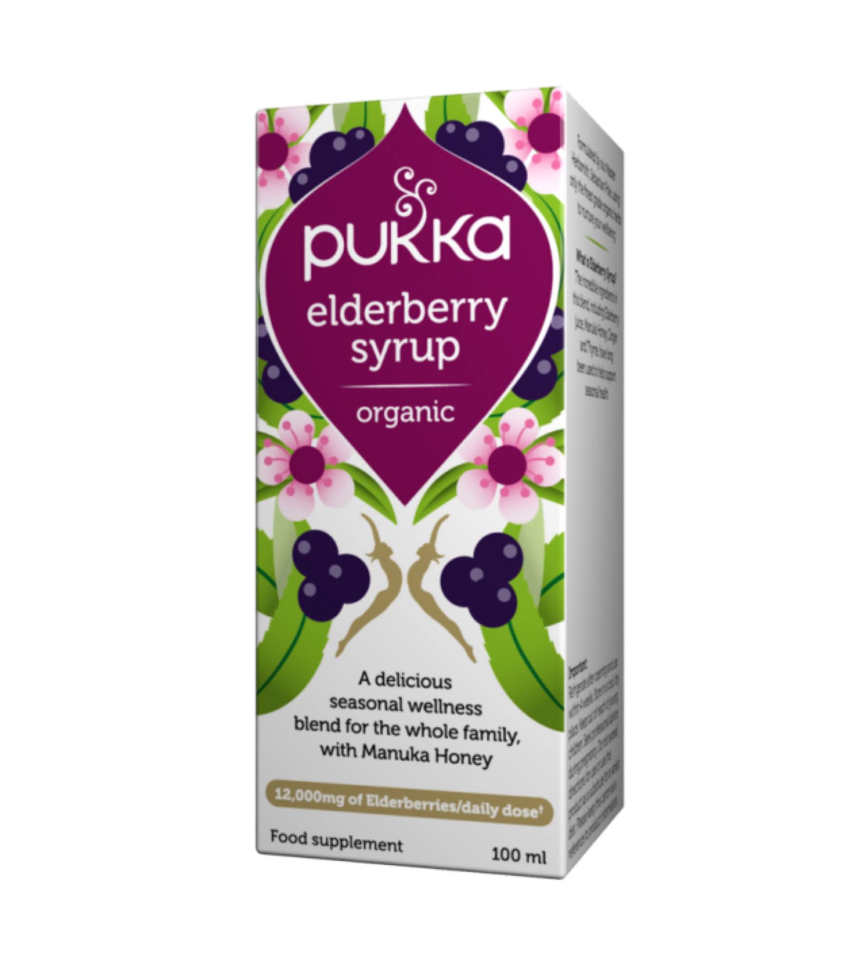 Pukka Herbs Elderberry Organic Food Supplement Syrup - 100ml