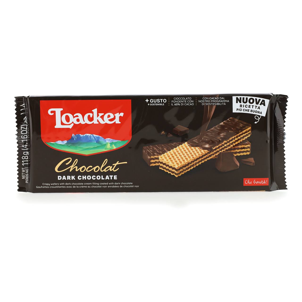 Loacker Wafers - Dark Chocolate, 4.16oz