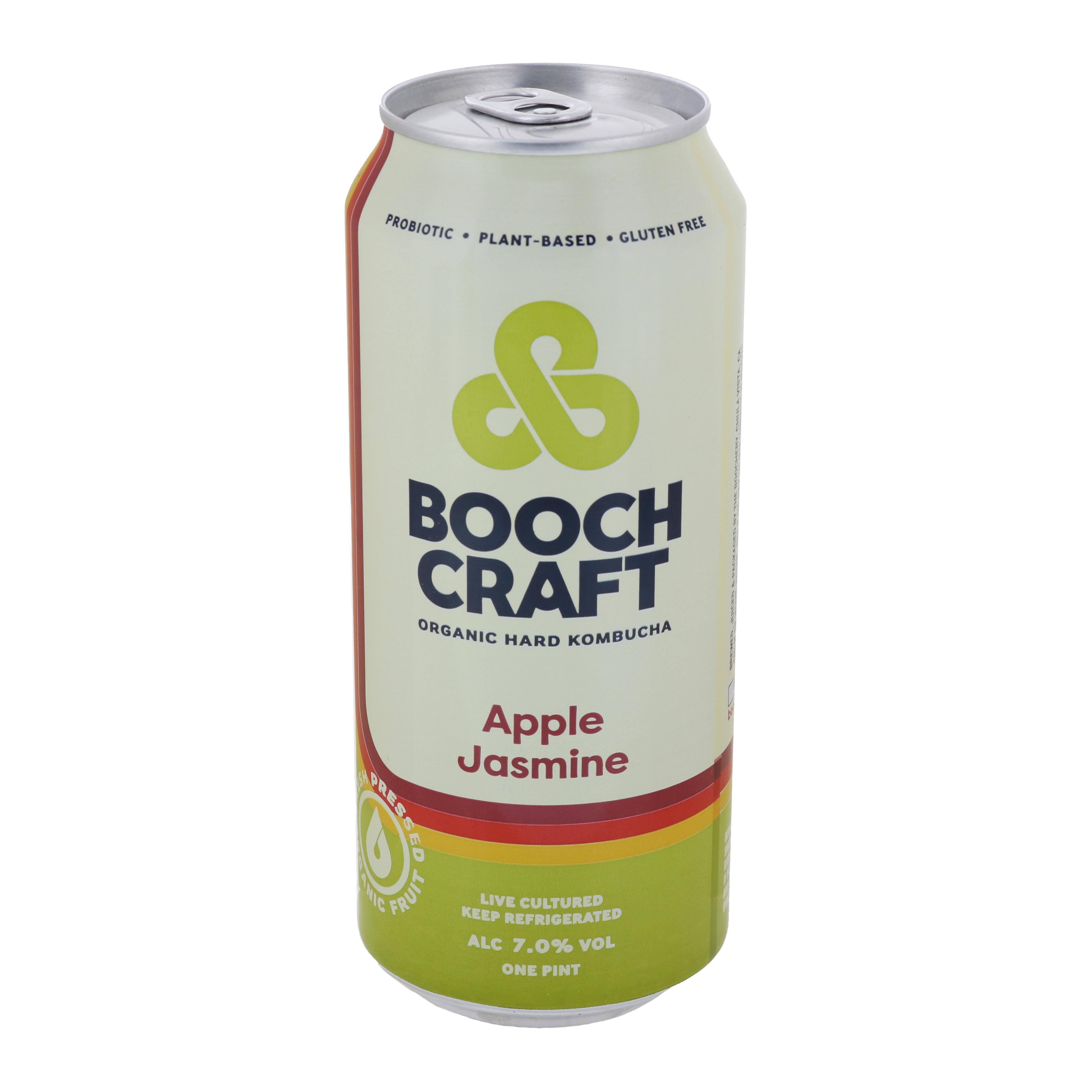 Boochcraft Hard Kombucha, Organic, Apple Jasmine - one pint