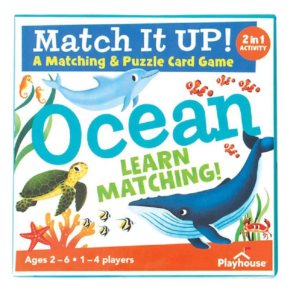Playhouse Match it UP! Ocean Preschool Matching & Puzzle Card Game for