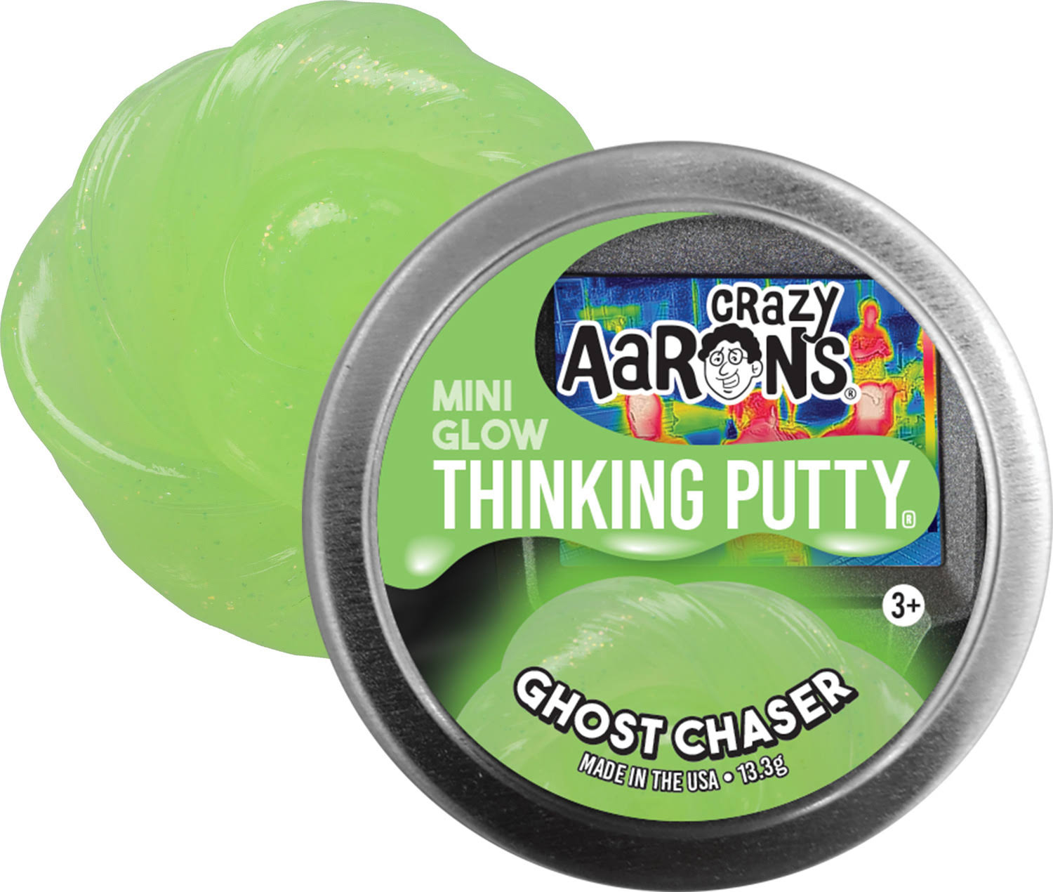 Crazy Aaron's Thinking Putty Small - Mini Glow - Ghost Chaser