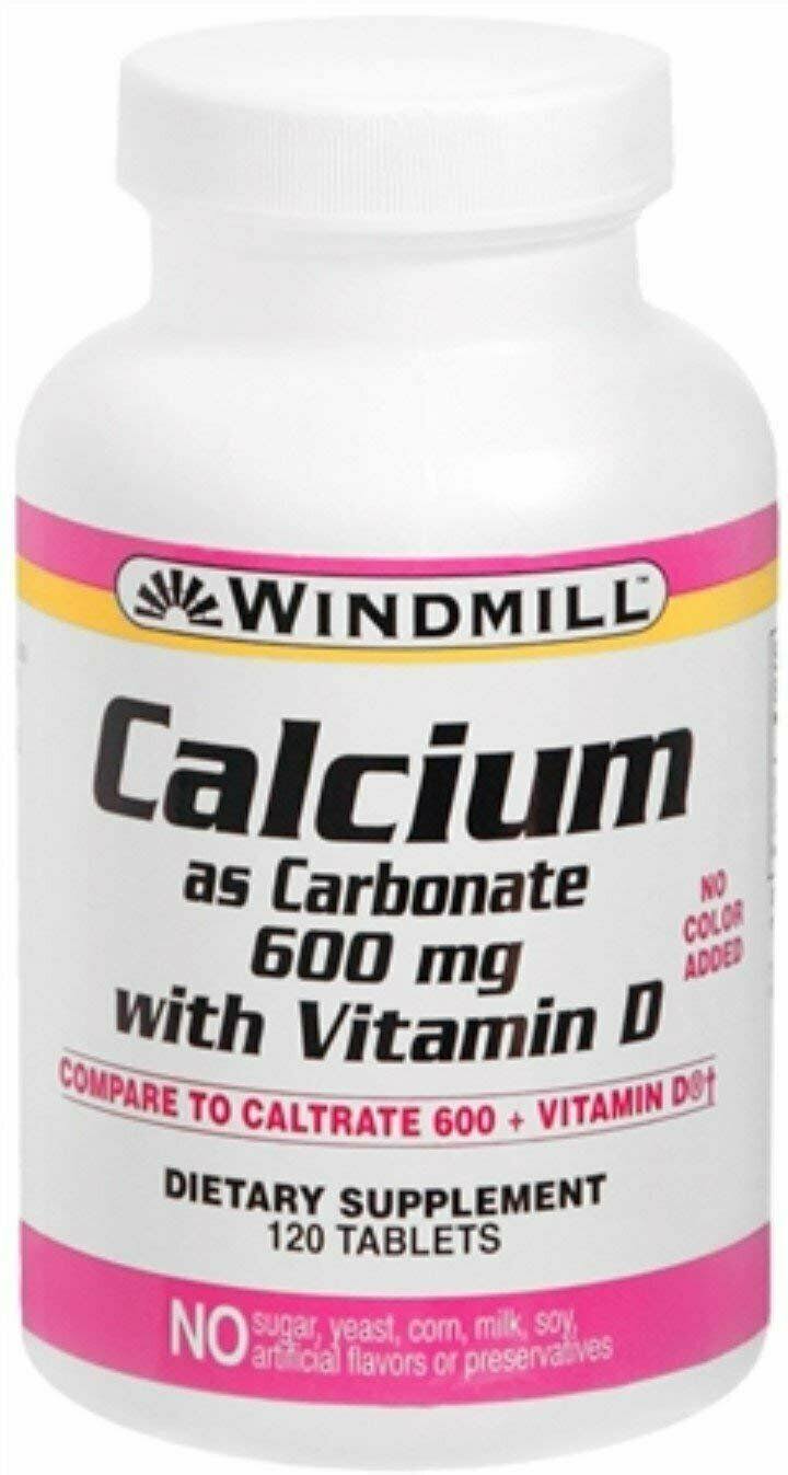 Windmill Calcium Carbonate - 600mg, 120 Tablets