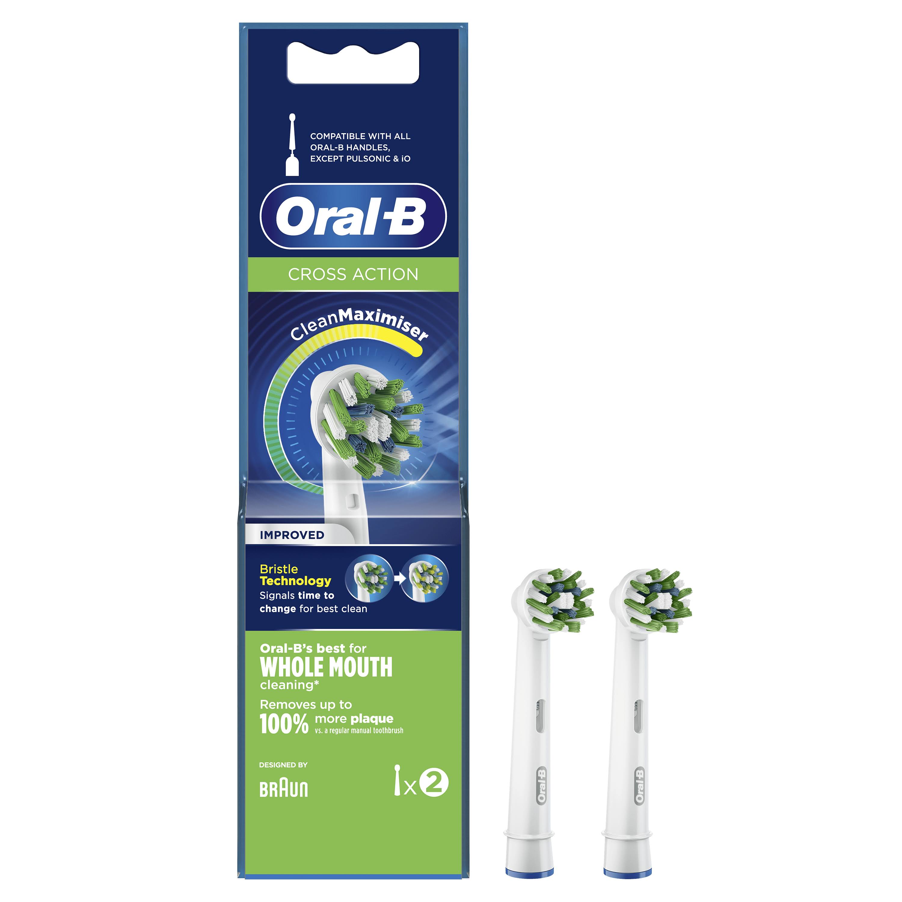 Oral B Cross Action Replacement Electric Toothbrush Heads 2