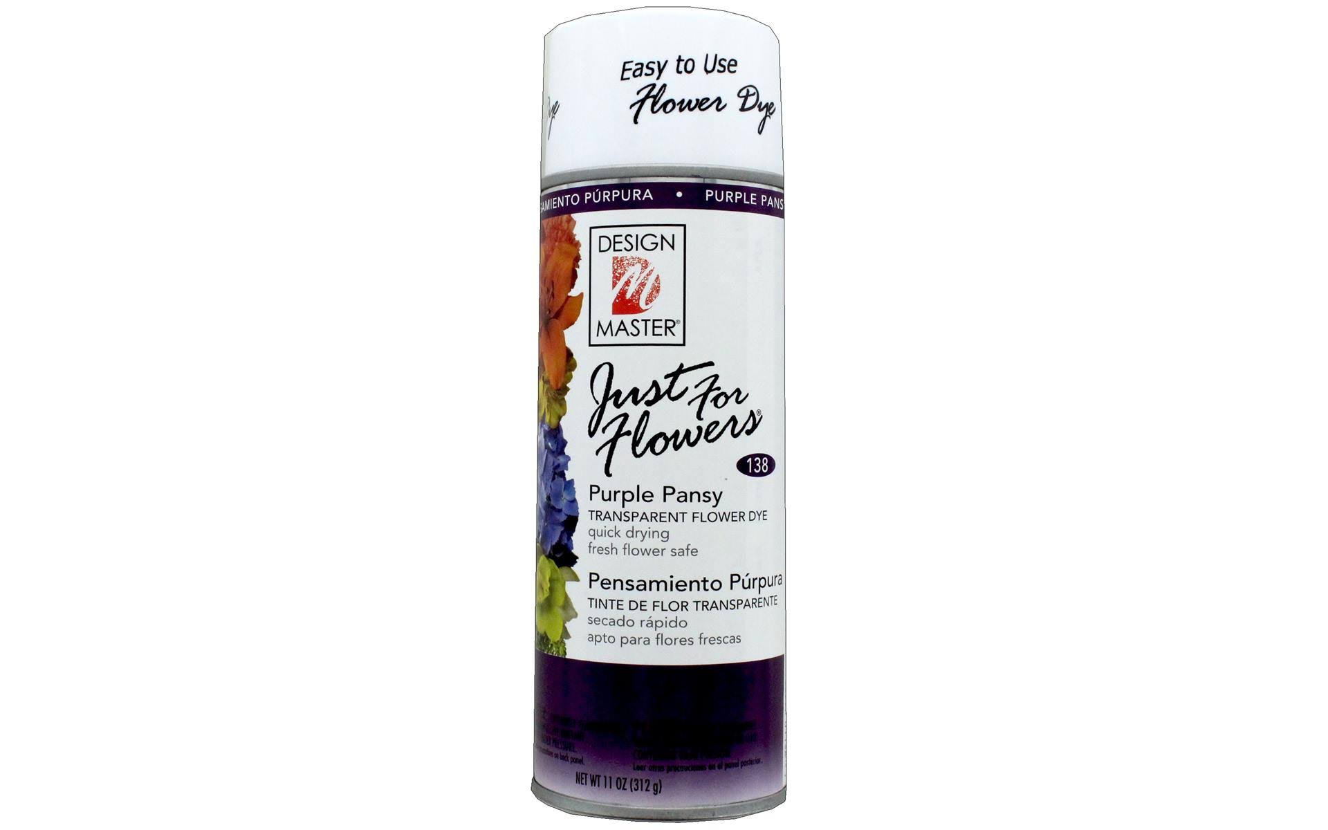 Design Master Just For Flowers Transparent Flower Dye - Purple Pansy, 11oz
