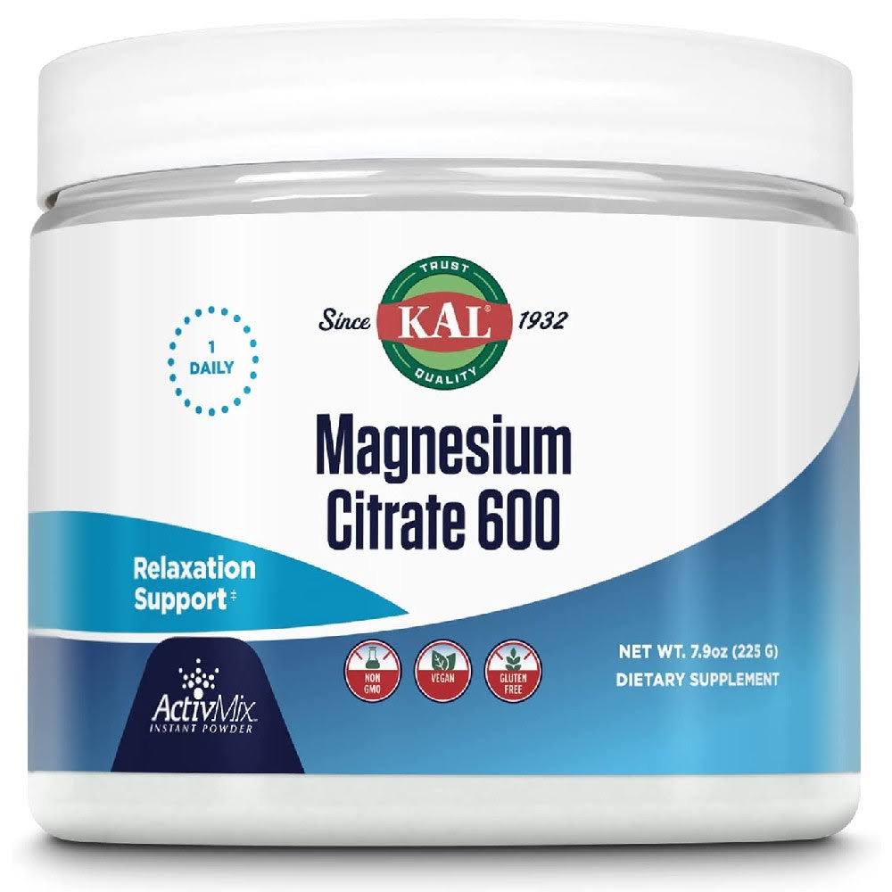 Kal Crystal Magnesium Citrate Powder Dietary Supplement - 7.9oz