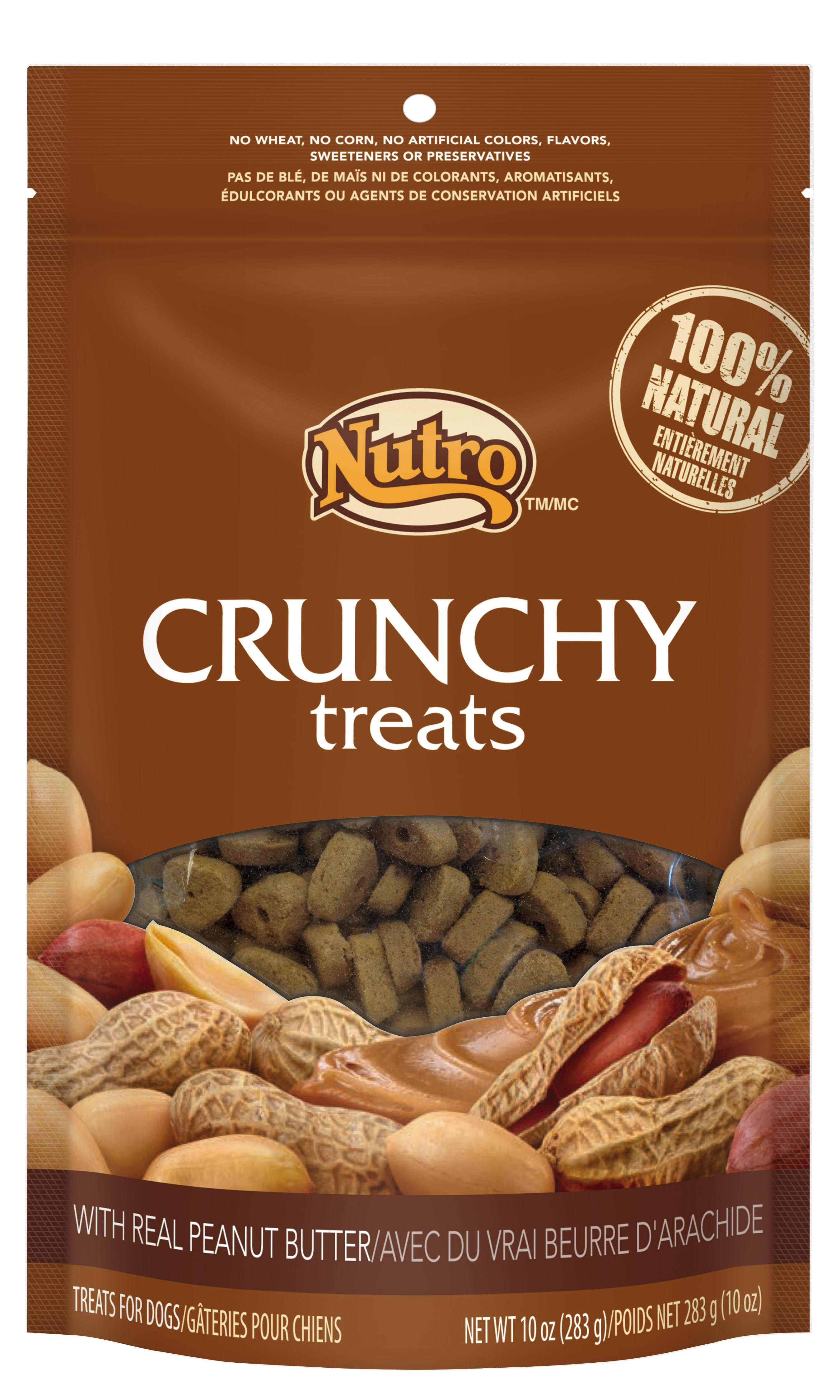 Nutro Crunchy Dog Treats - 10oz, Peanut Butter