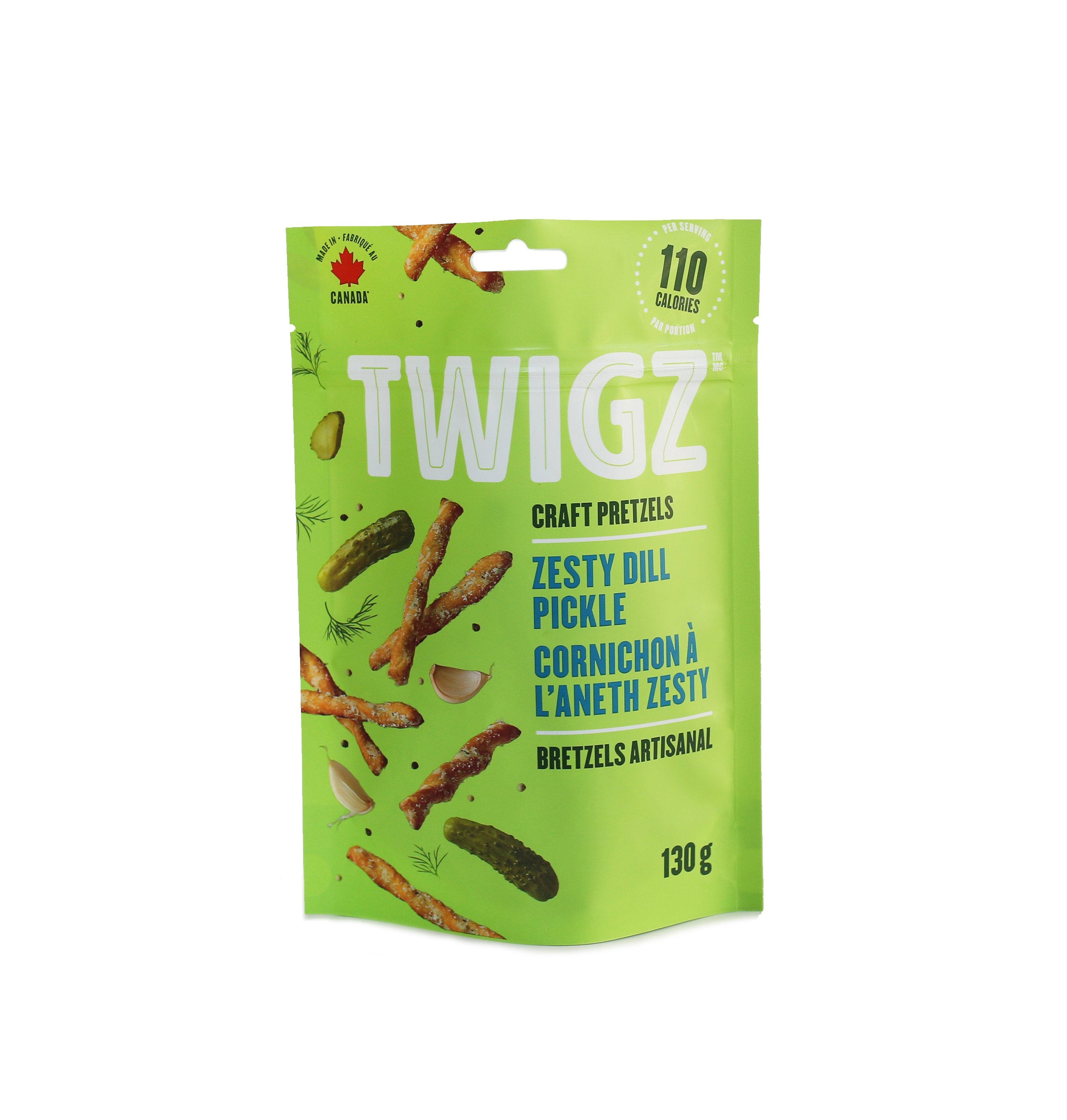 Twigz Zesty Dill Pickle Craft Pretzels - 130 g