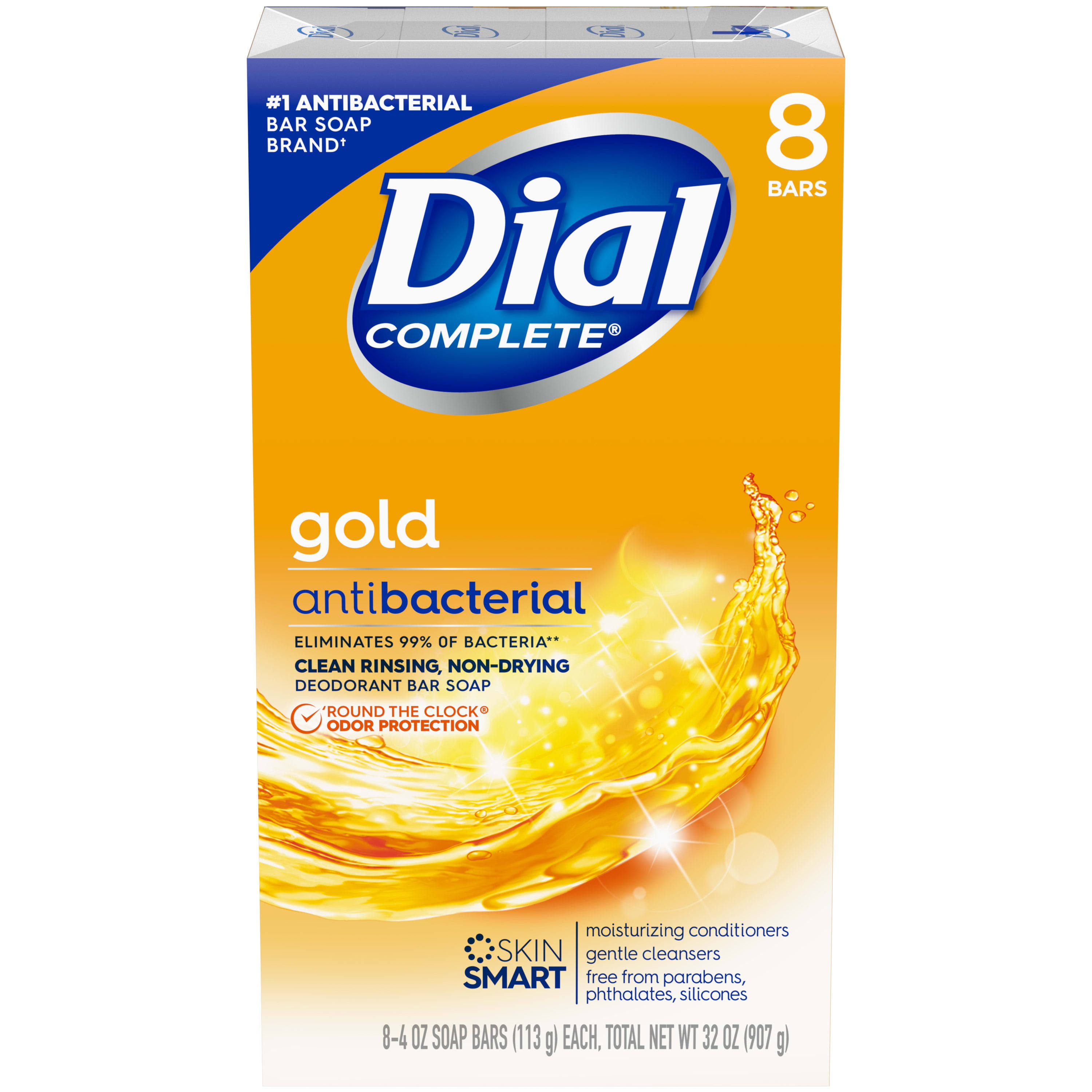 Dial Bar Gold Antibacterial Deodorant Soap - 4oz, 8pk