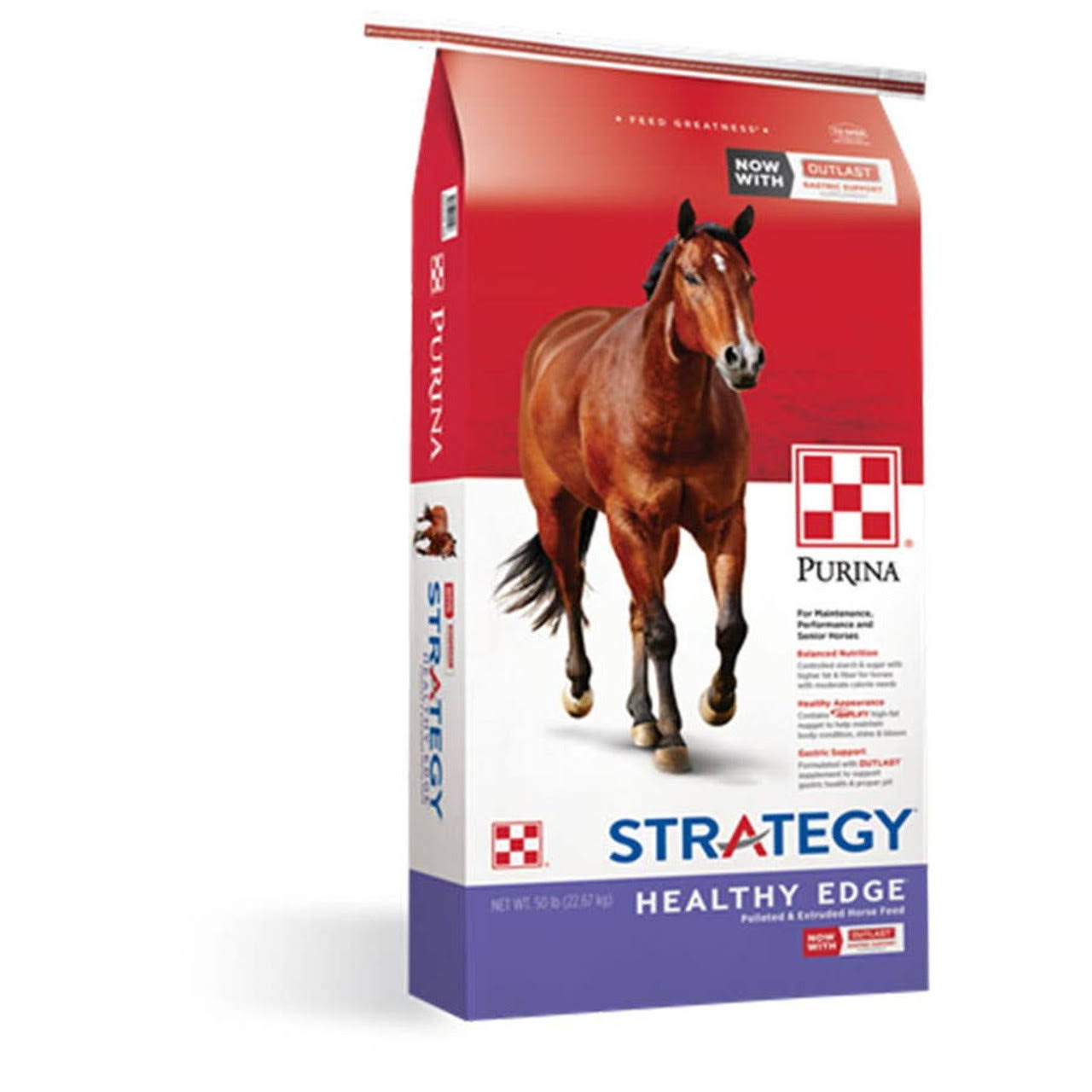 Purina Strategy Healthy Edge Horse Feed 50 lbs.
