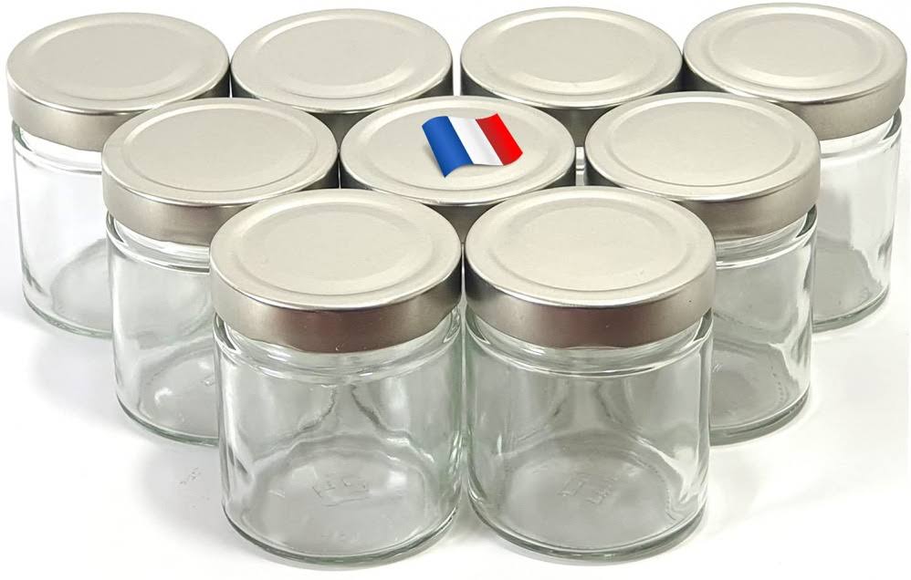 SPECIAL-DAY 9 Glass Jars For Yoghurt or Dessert Large Capacity with Top...
