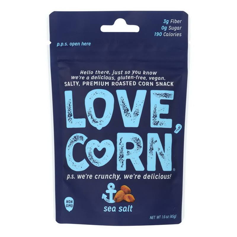 Love Corn Roasted Corn, Sea Salt - 1.6 oz - Pack of 10