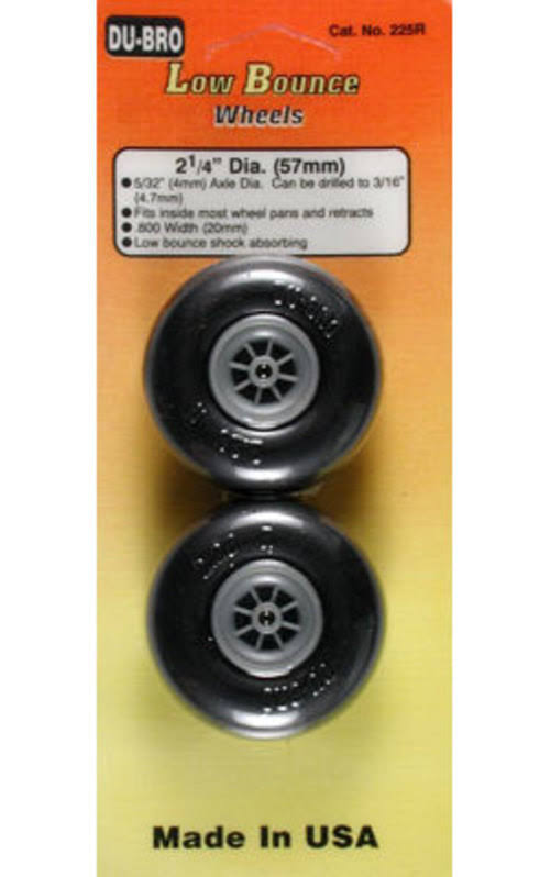 Dubro Low Bounce Smooth Wheels Pack - 2pk, 2 1/4"