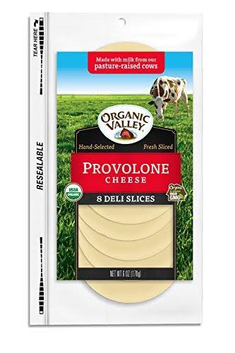 Organic Valley Cheese, Deli Slices, Provolone - 8 slices, 6 oz