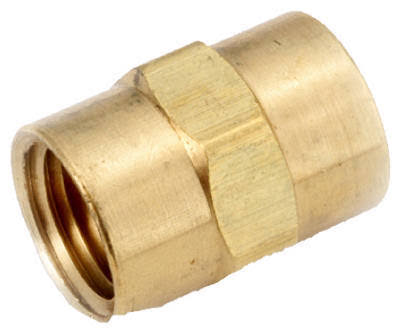 Anderson Metals 756103-06 Low Lead Pipe Coupling - Brass, 3/8"