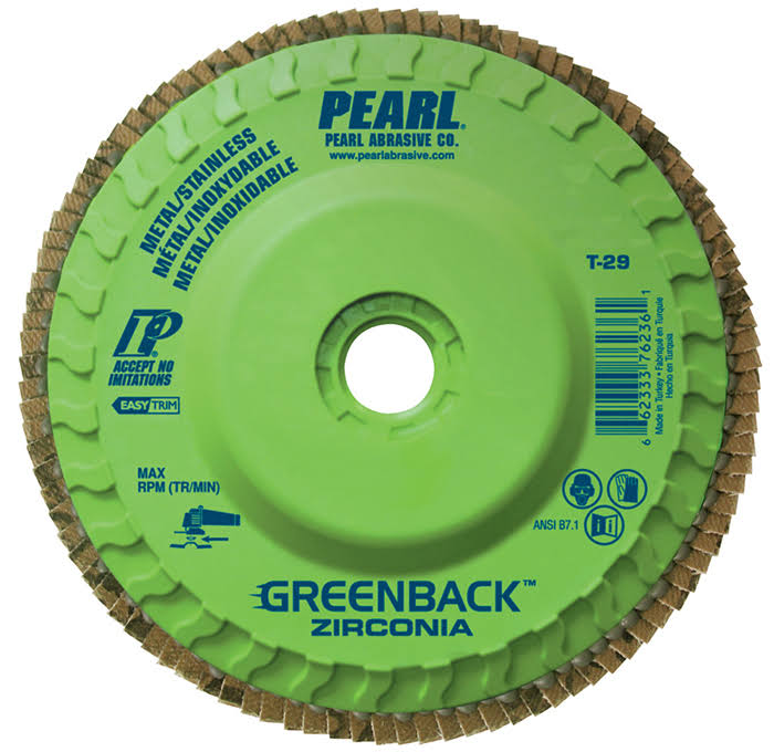 Pearl Abrasive MAX5040ZGQ 5 x 5/8-11 Greenback Quickmount TR