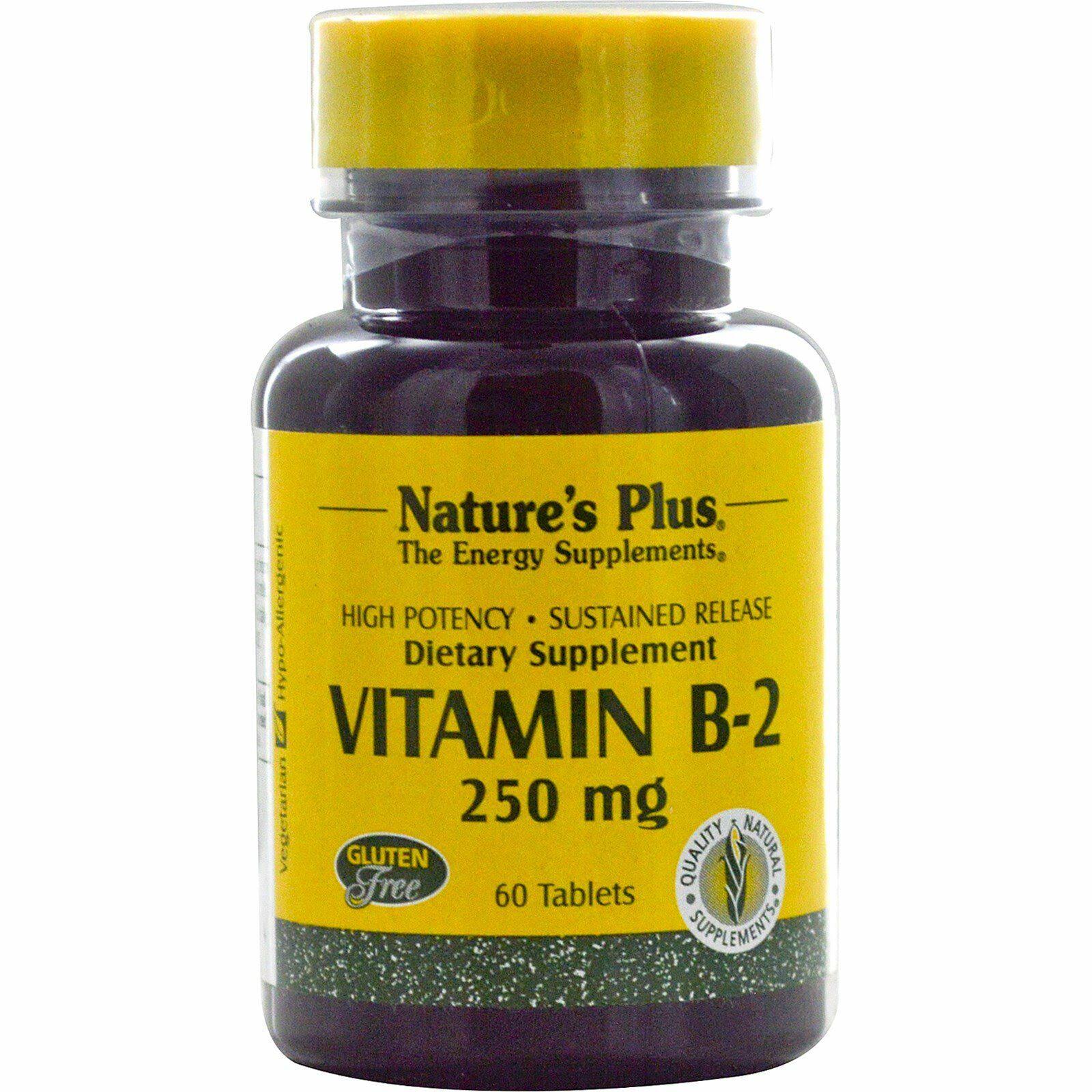 Nature's Plus Vitamin B-2 - 250mg, 60 Tablets