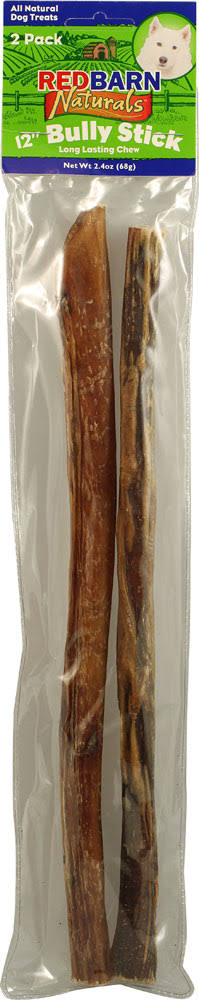 Red Barn Naturals Bully Stick Dog Treat - 12in, 2pk