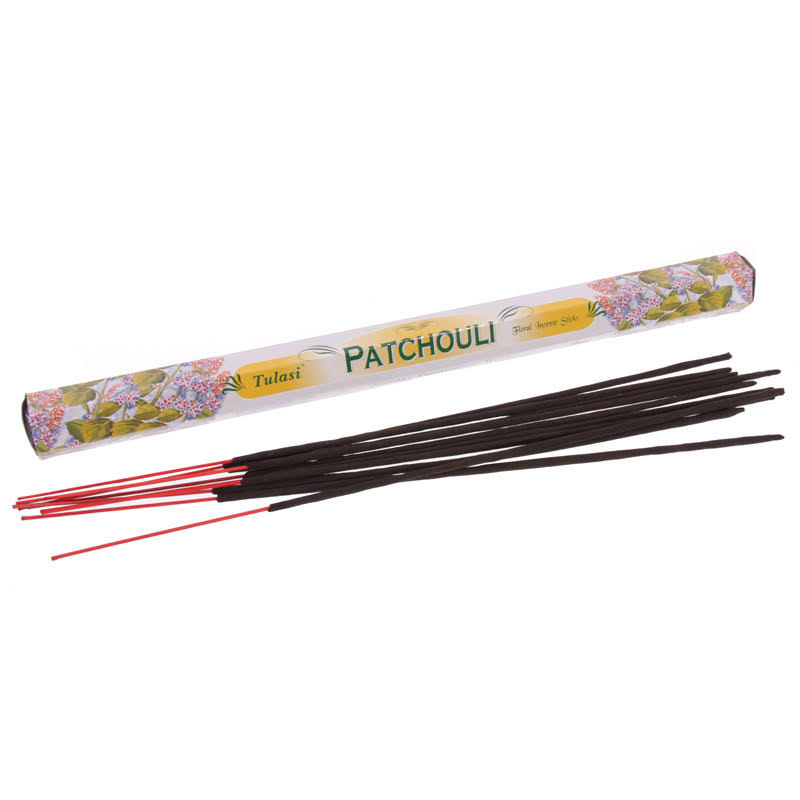 Patchouli - Box of Six 20 Stick Hex Tubes - Tulasi Incense