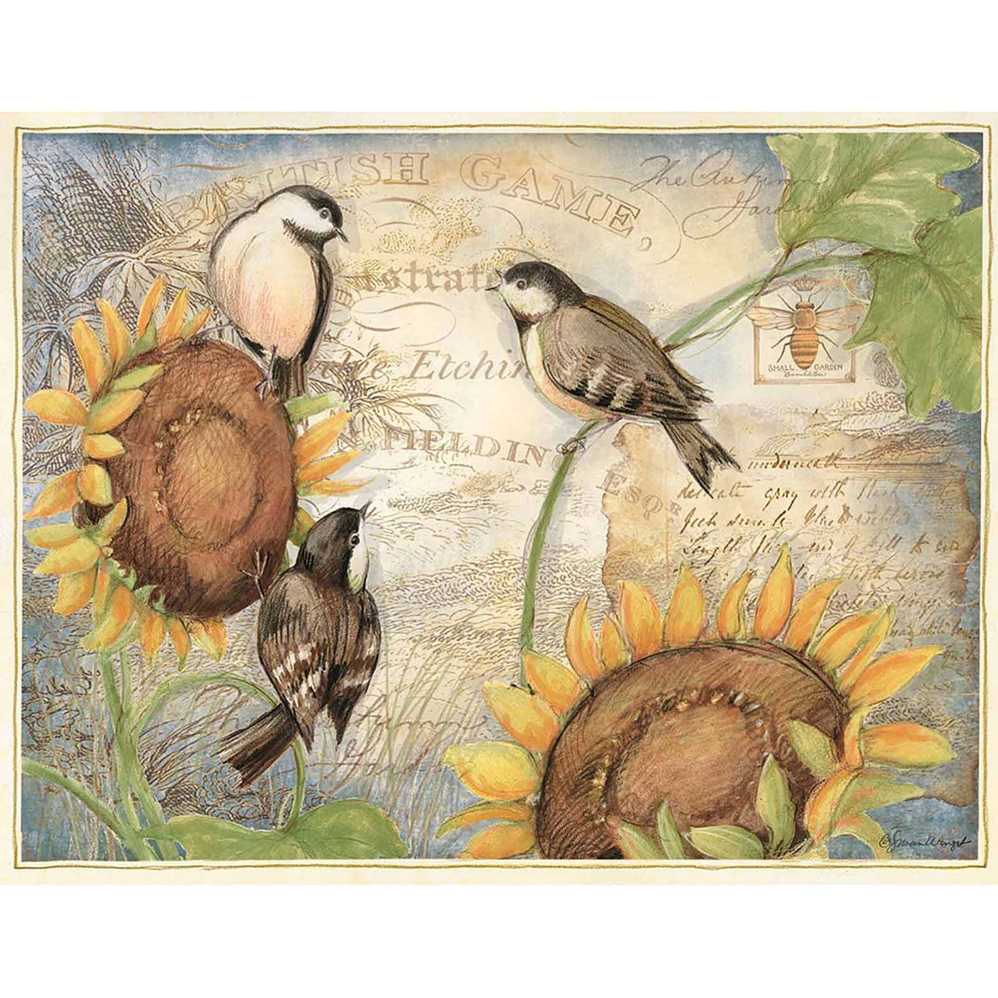 Lang Sunflower Birds Boxed Note Cards - 4" x 5.25"